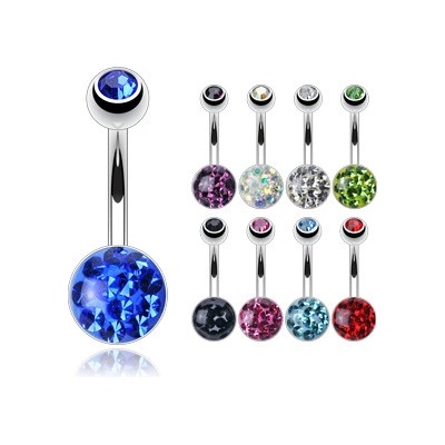 Marre piercing do pupíku se Swarovski krystalky HWNSD0106