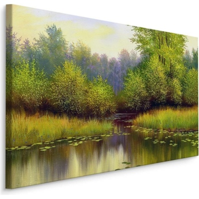 Plátno Jarní Krajina S Jezerem Varianta: 70x50