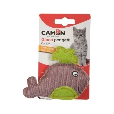 Camon Cat toy with catnip - denim whale - котешка играчка