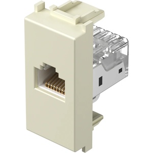 TEM Розетка RJ45 Cat. 5e UTP 1M, цвят Крем гланц, Modul - KM37IW (KM37IW)