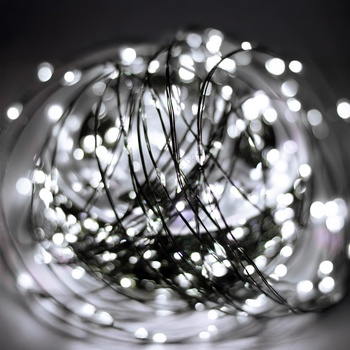 FK technics LED външен коледен гирлянд 1500xLED/230V, 8 режима, 153 m, IP44, студено бяло + дистанционно управление (FK0255)