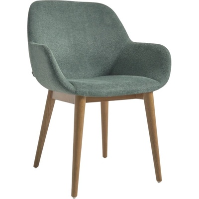 Kave Home Konna Zelená s tmavou podnoží