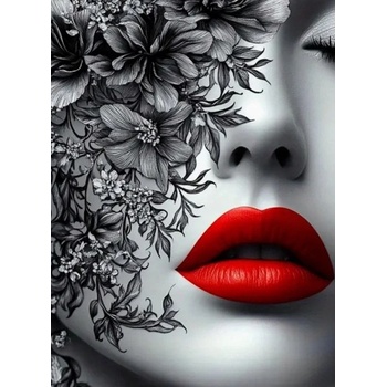 Norimpex - Puzzle Diamant painting: Woman with red lips 30x40cm - 1 - 39 piese