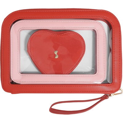 Stackers Козметични чантички с калъфче за бижута Stackers Heart 3 части (76675)