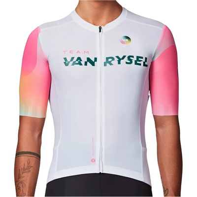 VAN RYSEL Фланелка с къс ръкав за колоездене VAN RYSEL Jersey RCR Short Sleeve Cycling jersey - Team White - размер XXL (056-4206-0415)