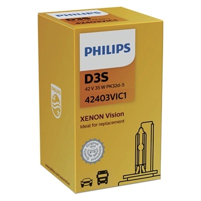 Philips Крушка, фар PHILIPS D3S, 42V, 35W, 4400К, 3200lm, 1 бр
