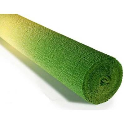 Italský krepový papír Cartotecnica Rossi 180g (50 x 250cm) - žluto-zelená 600/5