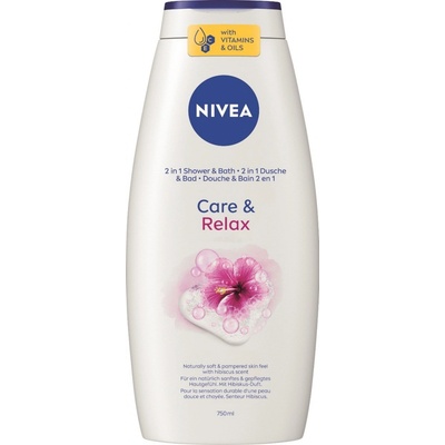 Nivea Care & Relax sprchový gél a pena do kúpeľa (Shower & Bath) 750 ml