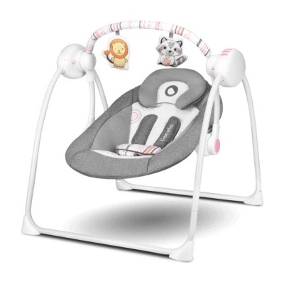 Lionelo Dětské houpací křesílko Ruben Stone Grey Rose - růžové 140526