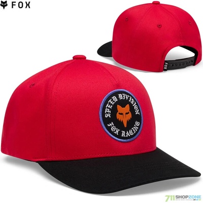 Fox Yth Badge Snapback Hat červená