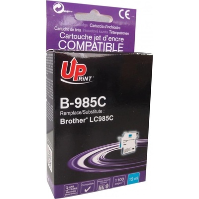Uprint Касета за Brother DCP J125/J140/J315W/J515W; MFC J220/J265W/J410/J415W - Cyan - LC985 - Uprint - неоригинален - Заб. : 1100 копия