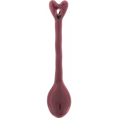 Bastion Collections Keramická lžička Rose Heart 10 cm