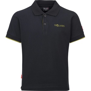Trollkids Детска поло тениска Trollkids Kid's Bergen Polo XT Polo shirt - Black / Pear Green - размер 116 (EU) (704-1800-0715)