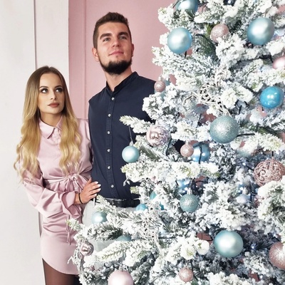 SPRINGOS Vánoční baňky růžové mix 5cm sada 30ks