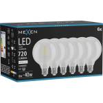 Mexen Vintis 6x LED Лампа на нажежаема жичка E27, G95, 6W, Неутрална - 4000K, 720 lm, (L157-E27-0640-00x06)