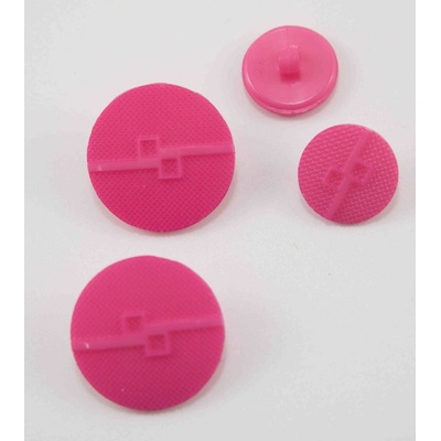 Gombík so spodným prišitím - ostro ružový - priemer 2,2 cm