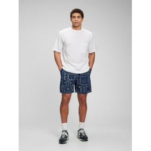 GAP Памучни къси панталони с синя тискография GAP GAP | Sin | МЪЖЕ | XS