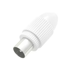 Hama Антенен конектор HAMA Coax plug, Коаксиален мъжко, Бял (HAMA-205213) - megamag