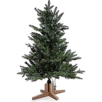 QVC Luxusný 3D vianočný stromček jedľa 90 cm 200 LED Deluxe 132 farebných efektov zelená