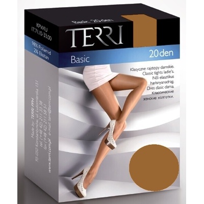 Terri BASIC 20 DEN standardní punčochové kalhoty CONYAK TĚLOVÁ OPÁLENÁ