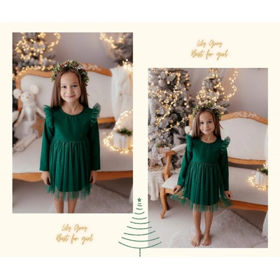 Lily Grey dívčí šaty zelené – Zboží Dáma
