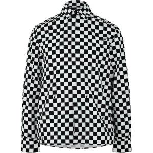 OFF WHITE Риза с дълъг ръкав OFF WHITE Men's Check Skate Long Sleeve Shirt - Black White