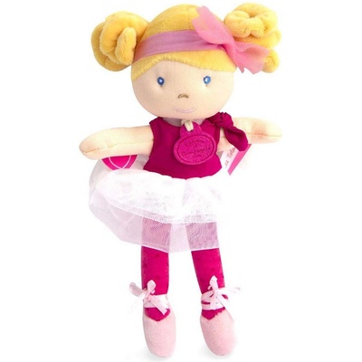 Doudou Julijou mini baletka "Les Tutus" 23 cm tmavě růžové šaty