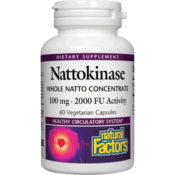 Natural Factors Nattokinase, 100 mg, 60 капсули, Natural Factors