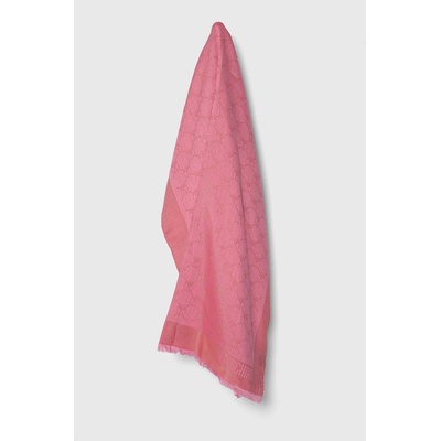 Moschino Тънък шал с вълна Moschino в розово с изчистен дизайн (M2321.03234)