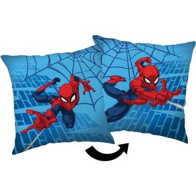 Jerry Fabrics Mikroplyšový vankúš Spiderman Blue 05 Polyester 40x40