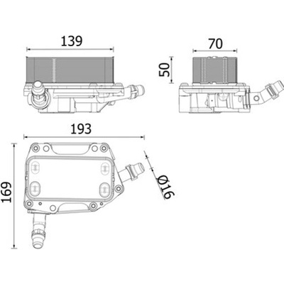 Chladič oleja automatickej prevodovky MAHLE ORIGINAL CLC 351 000P (CLC351000P)
