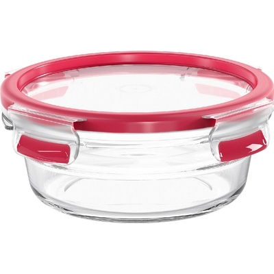 Emsa Clip&Close Glass Vorratsdose Glas Rot 600 ml