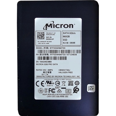 Micron 7450 PRO 960GB, MTFDKBG960TFR-1BC1ZABYYR