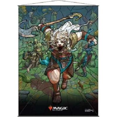 Magic: The Gathering Stained Glass Wall Scroll - Ajani