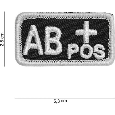 Nášivka textilná 101 Inc krv AB POS - biela