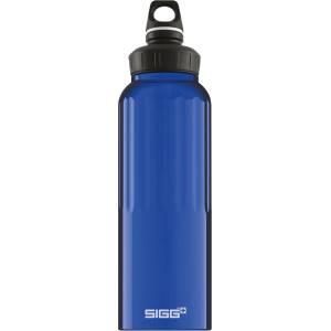 Sigg - aluminum drinking bottle - sports bottle WMB Traveler dark blue - climate neutral certified - carbonated drinks - leak-proof - light as a feather - BPA-free - outdoor, sports & fitness - 1.5L - 8256