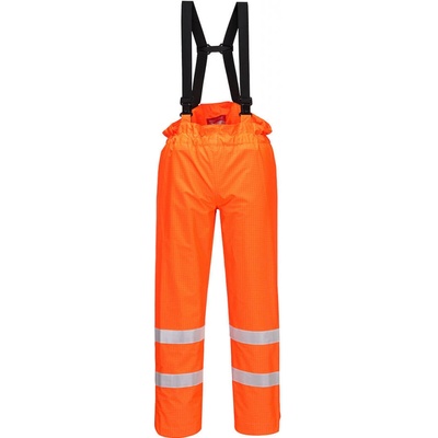 Portwest S780 Bizflame Rain Nehorľavé antistatické nohavice na traky oranžová
