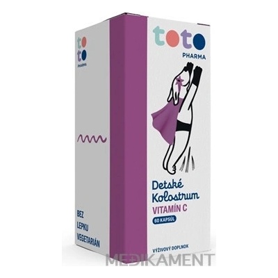 Toto Detské Kolostrum 500 mg + Vitamín C 40 mg 60 kapsúl