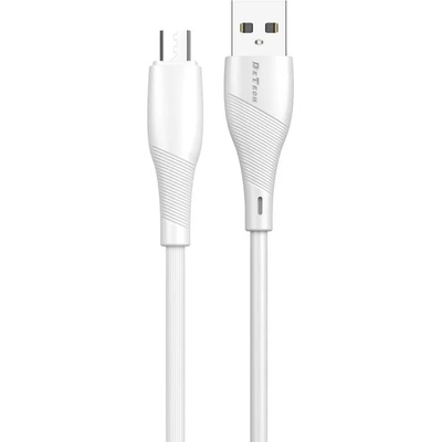 DeTech Кабел за данни DeTech DE-44M3, Micro USB, 3.0m, Бял - 40270