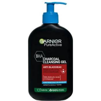 Garnier Pure Active Charcoal Cleansing Gel почистващ гел против черни точки 250 ml унисекс