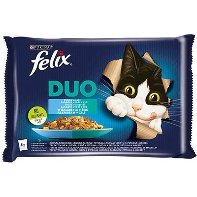 FELIX Duo rybí příchutě v želé 4x 85 g