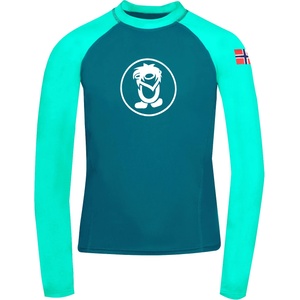 Trollkids Детска плажна тениска от ликра Trollkids Kid's Kvalvika Shirt Sport shirt - Dark Mint / Petrol - размер 98 (EU) (704-1802-0112)