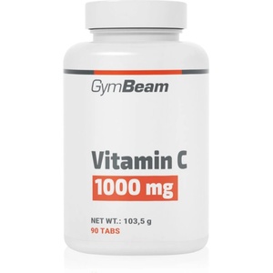 GymBeam Vitamin C 1000 mg таблетки за подсилване на имунната система, красива кожа на лицето и нокти 90 табл