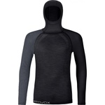 Ortovox Мъжко мериносово термобельо Ortovox 120 Comp Light Hoody Merino base layer - Black Raven (015-1511-0112)