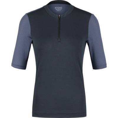 Stoic Дамска фланелка с къс ръкав за колоездене Stoic Women's LofsdalenSt. Bike Jersey Cycling jersey - Black / Midnight Grey (156-2649-0114)