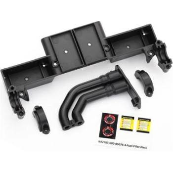 Traxxas Тава за шаси Traxxas/ скоби за задвижващ вал/ капачка за гориво (черна)