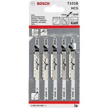 Bosch pílový list , typ T 101 B, pre priamočiare píly, 5 ks