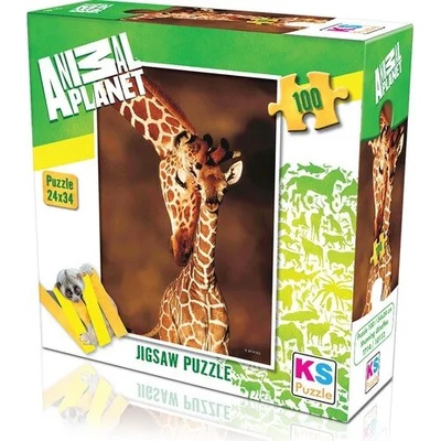 KS Games Animal Planet пъзел 100 части - Зашеметяващи Жирафи (24x34)