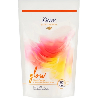 Dove Bath Therapy Glow soľ do kúpeľa Blood Orange & Spiced Rhubarb 400 g