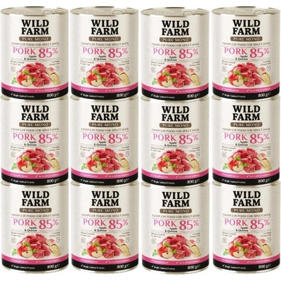 Wild Farm Pure Mono Bravčové mäso jablká a quinoa 12 x 800 g